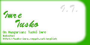 imre tusko business card