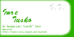 imre tusko business card